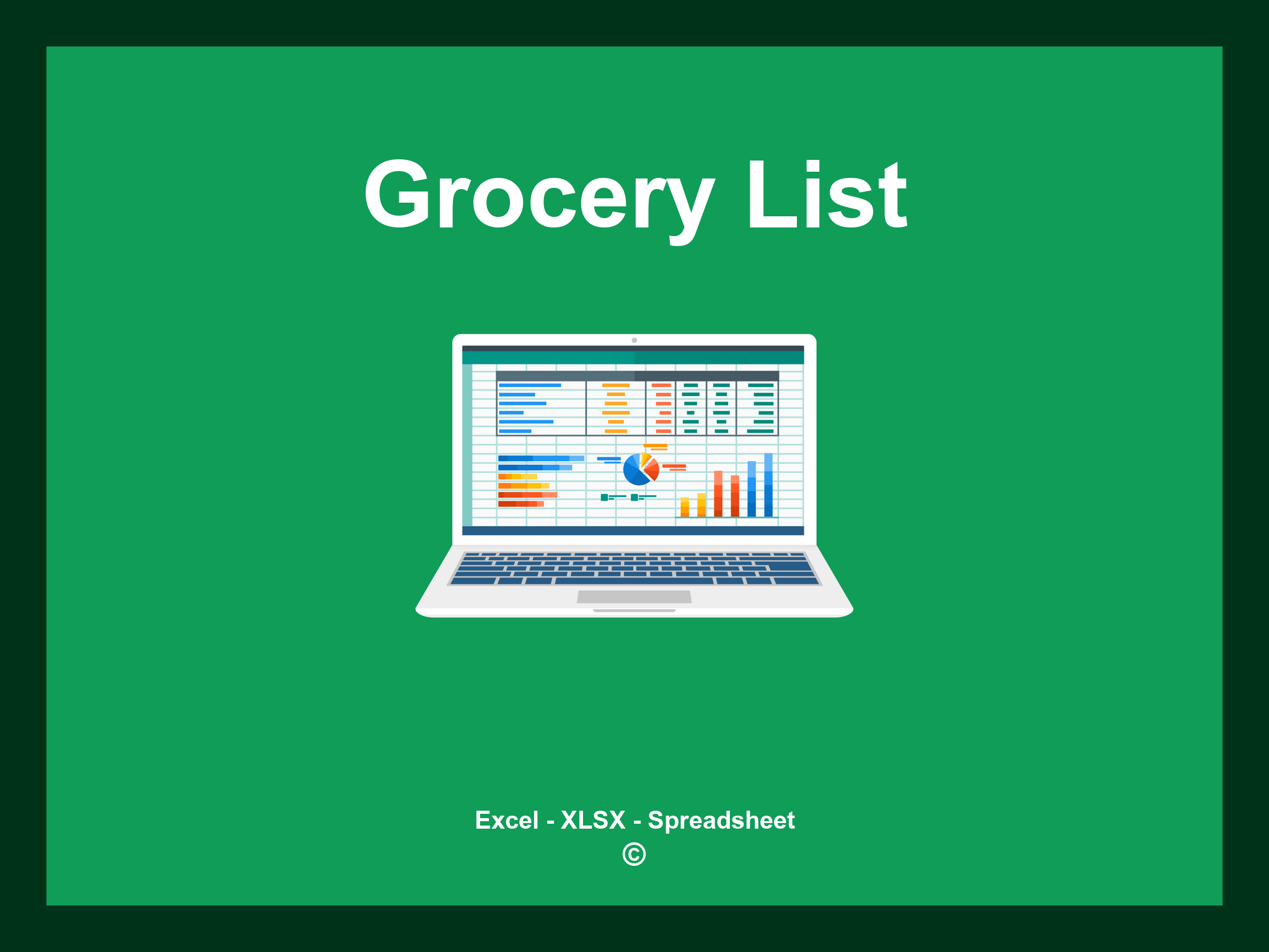 Grocery List Template Excel