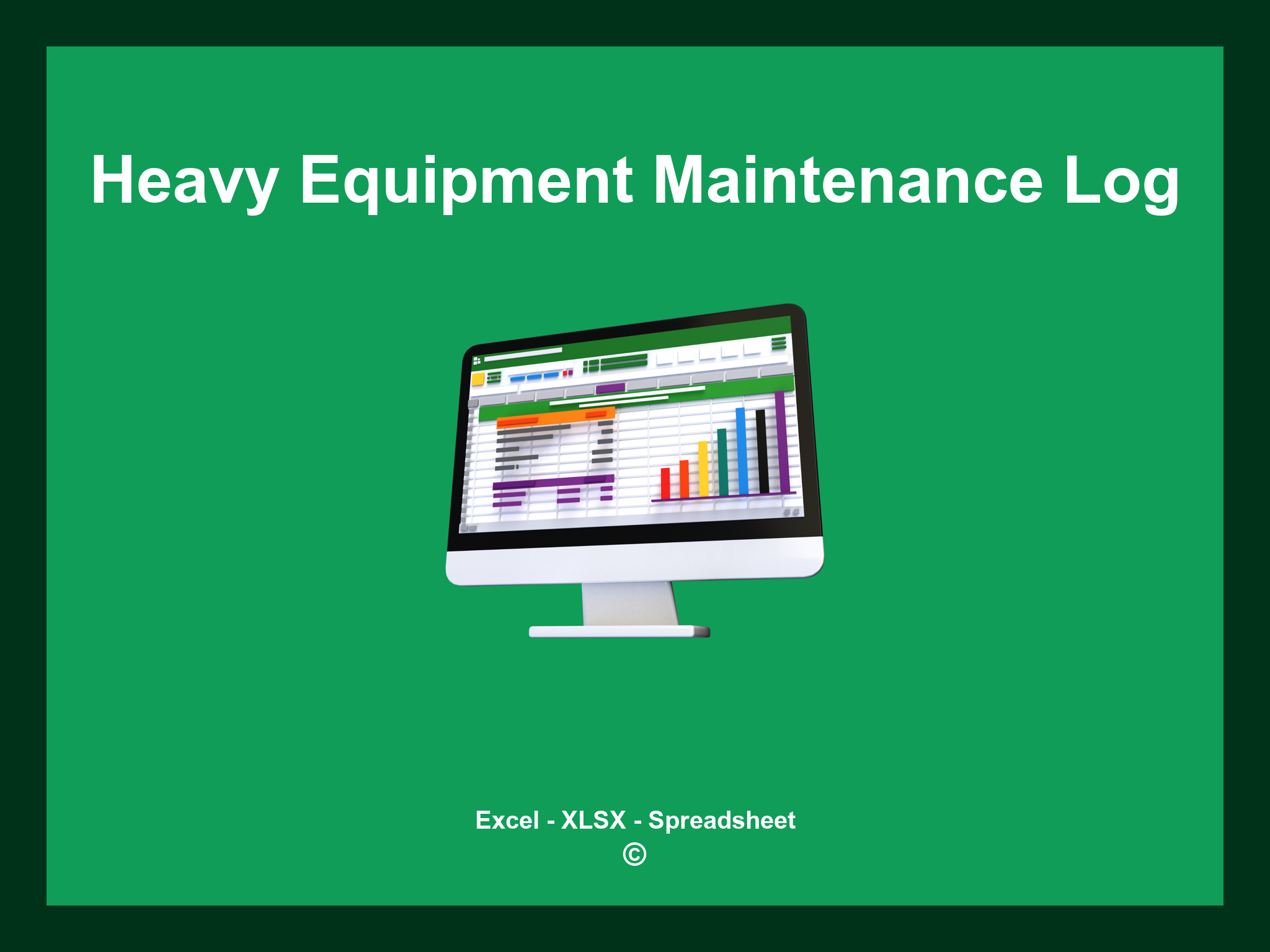 Heavy Equipment Maintenance Log Template Excel